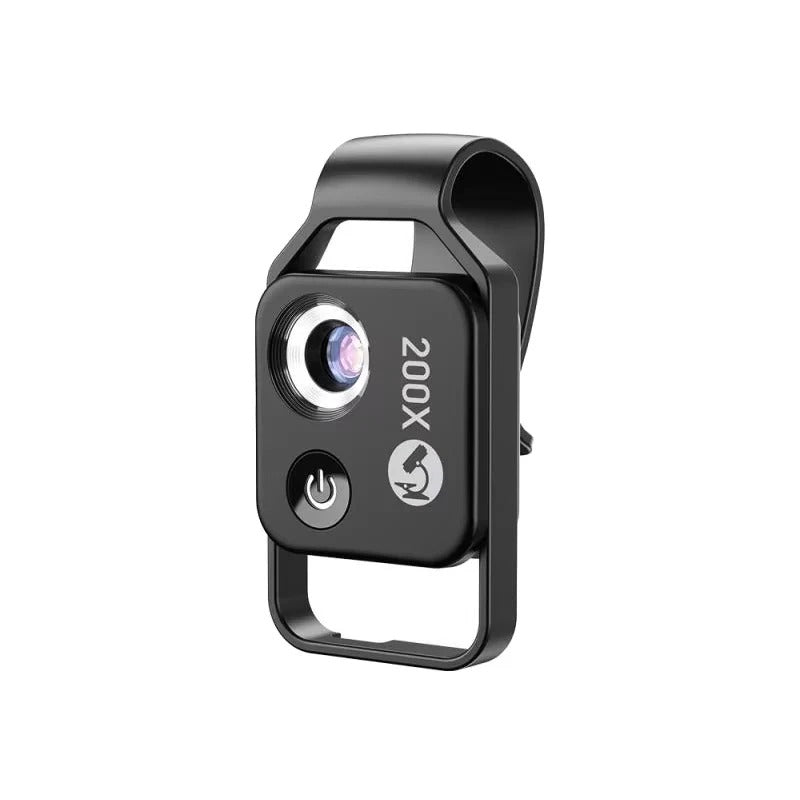 Portable 200X Smartphone Microscope Lens and Universal Clip