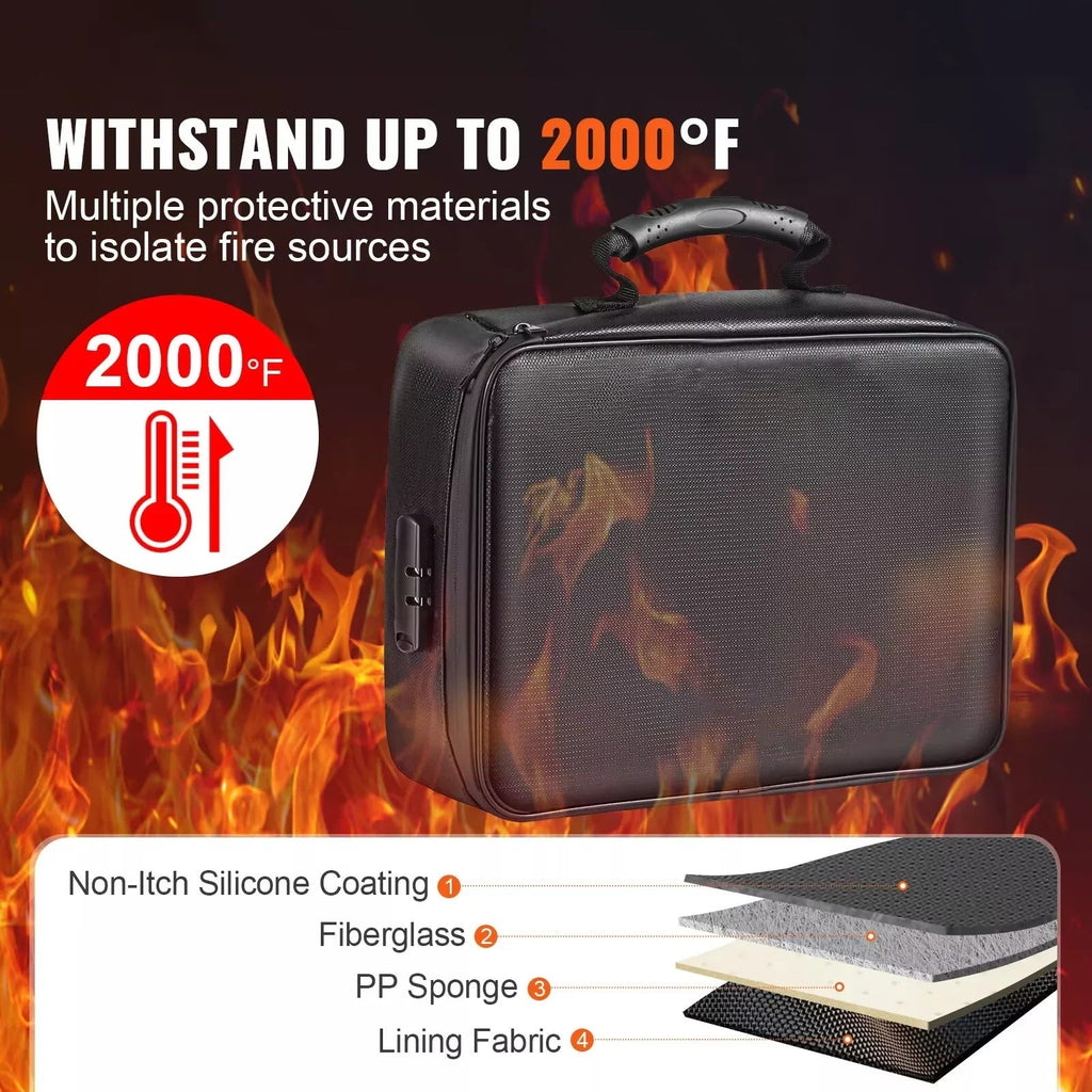 Portable Document Organizer with Reinforced Handles and Zippers