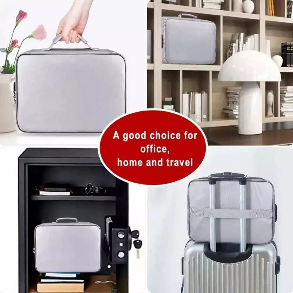 Portable Document Organizer with Reinforced Handles and Zippers