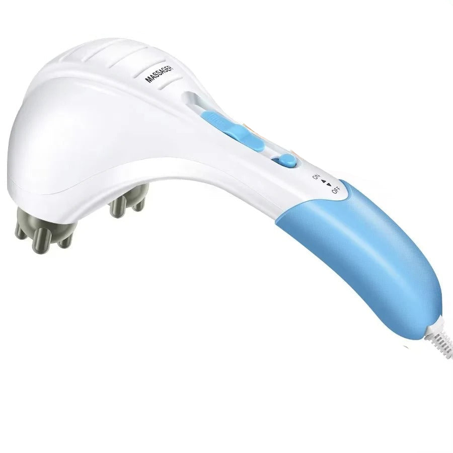 Dual Vibration Handheld Electric Massager with Adjustable Intensity