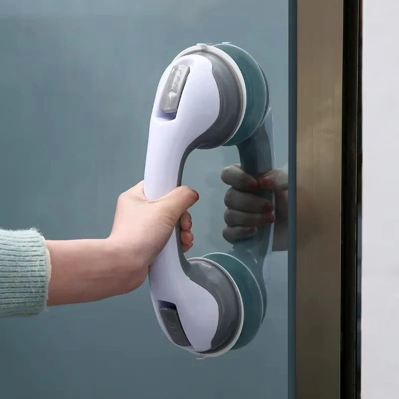 Removable Bathroom Handle with Locking Suction Cups