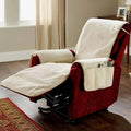 Plush Fleece Recliner and Armchair Cover with Textured Backing