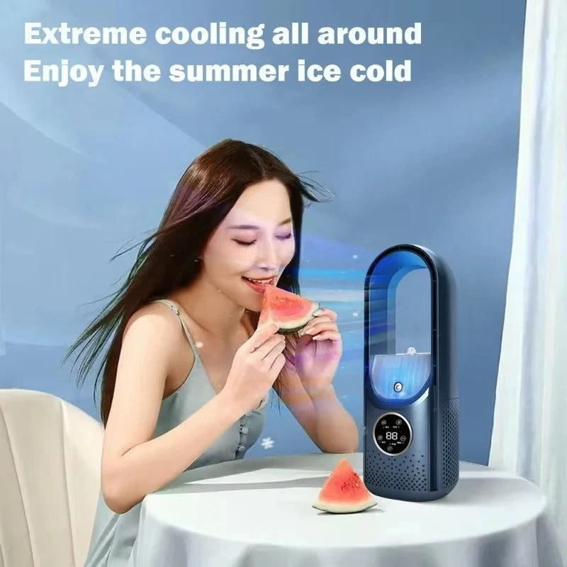 Mini USB Bladeless Fan for Desk and Bedside Air Circulation
