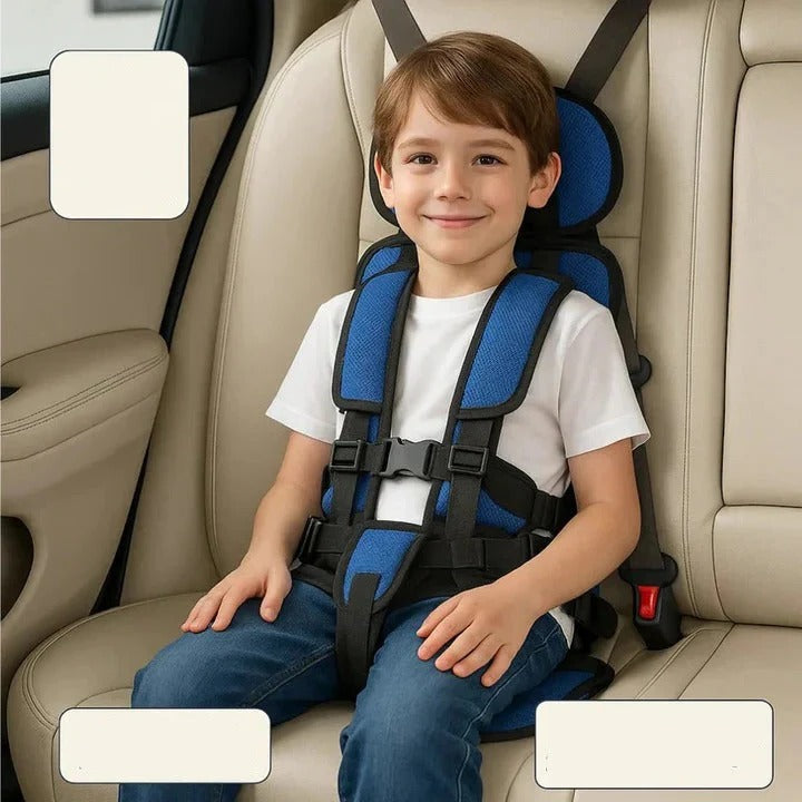 Portable Child Travel Seat and Safety Harness for Secure Vehicle Use