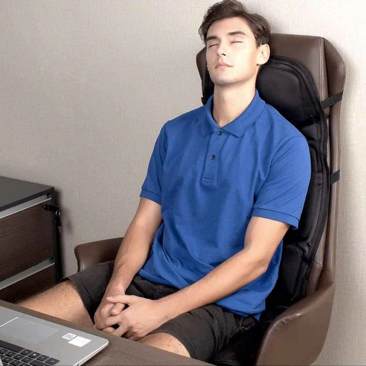 Portable Heated Massage Chair Pad with 8 Vibration Modes