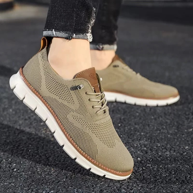 Slip On Running Shoes with Knitted Textile Upper