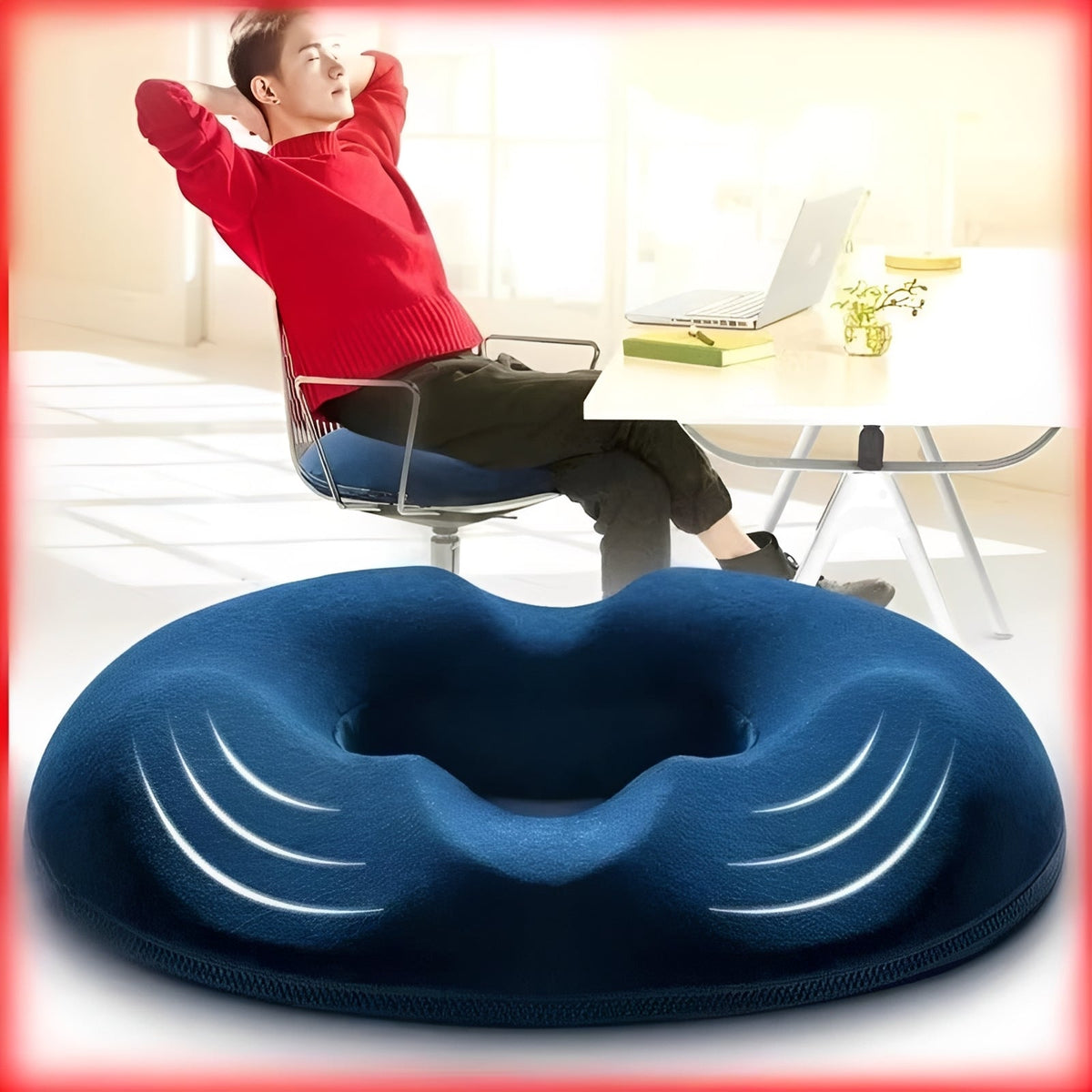 Portable Memory Foam Donut Shape Seat Cushion