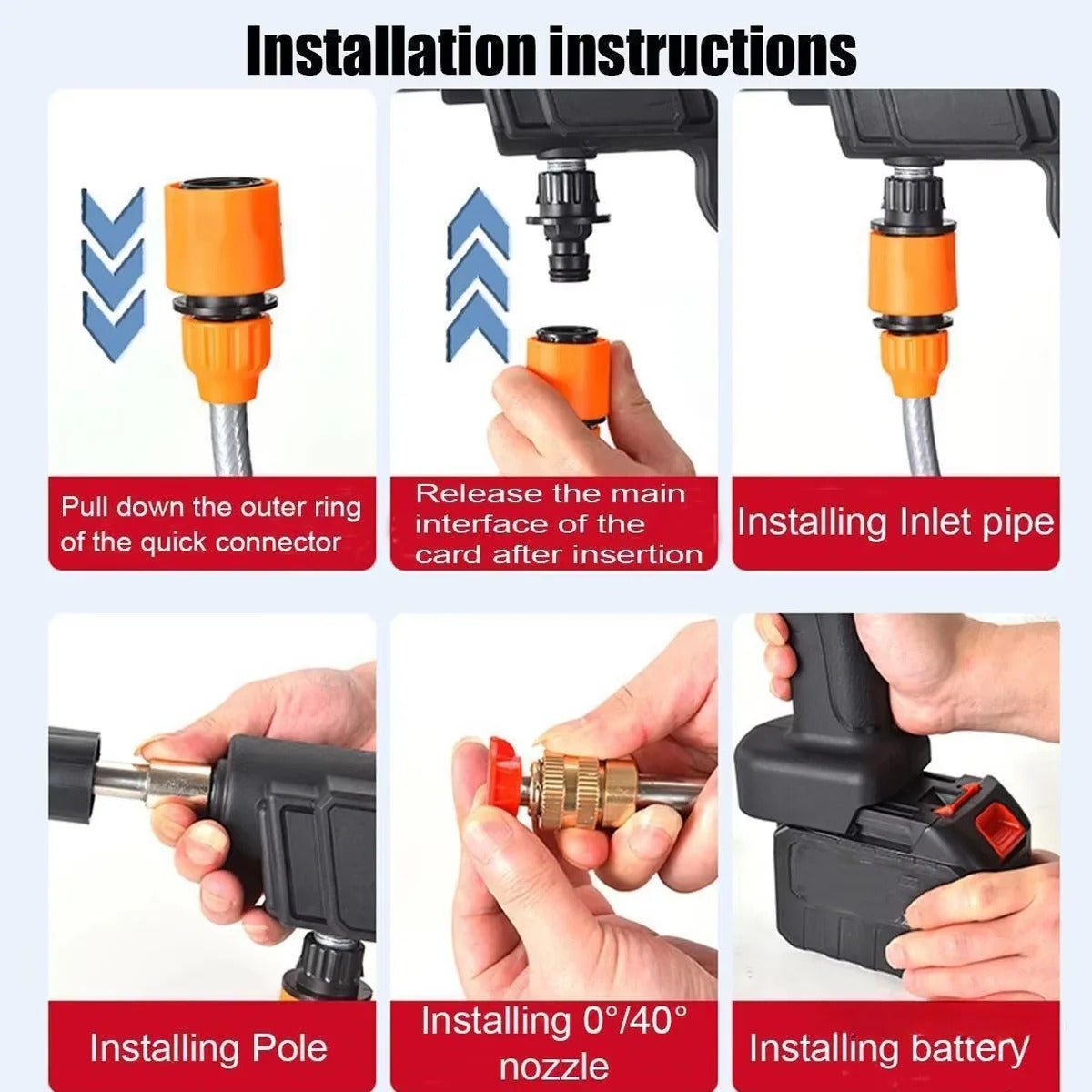 Cordless Portable Car Washer with Rechargeable Spray Design