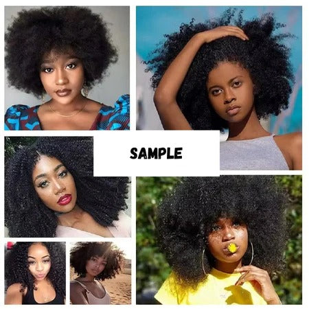 Brazilian Virgin Human Hair Bundles of Afro Kinky Curly Style