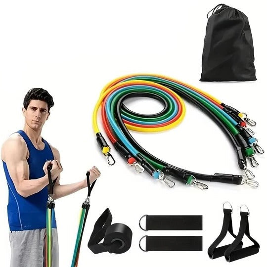 11 Piece Resistance Band Set for Home Workouts and Strength Training