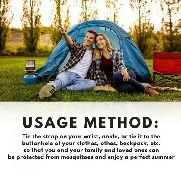 Wearable Ultrasonic Mosquito Deterrent Wristband with Clip On Design