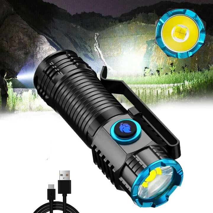 Rechargeable LED Flashlight with Magnetic Base
