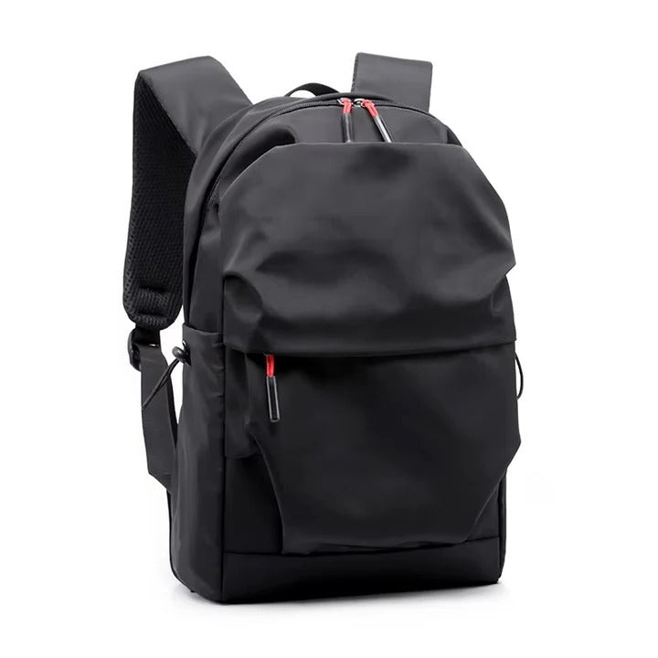 Black Backpack with Multiple Storage Pockets