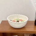 Ceramic Dinnerware with Pearl-Style Beaded Rim