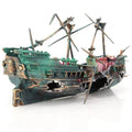 Sunken Boat Aquarium Ornament for Freshwater and Saltwater Tanks