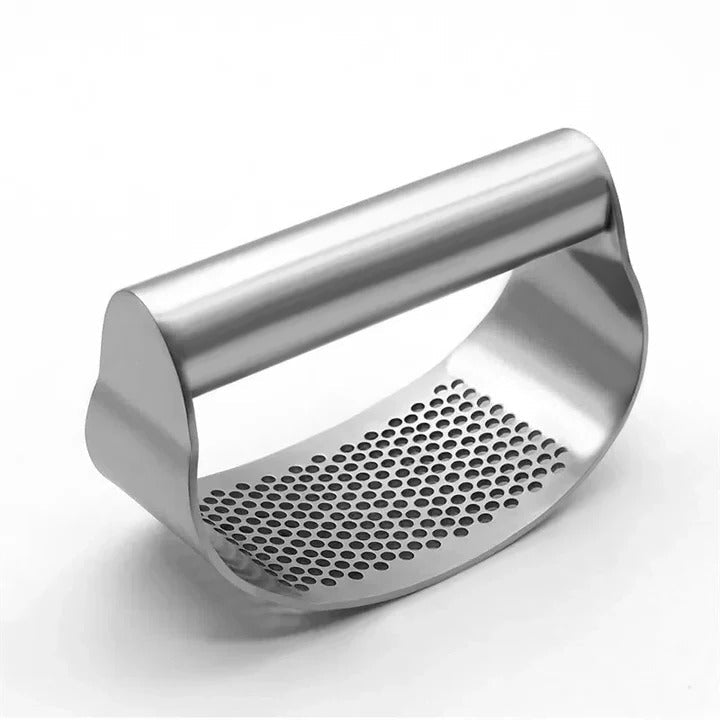 Stainless Steel Garlic Press Rocker for Kitchen Use