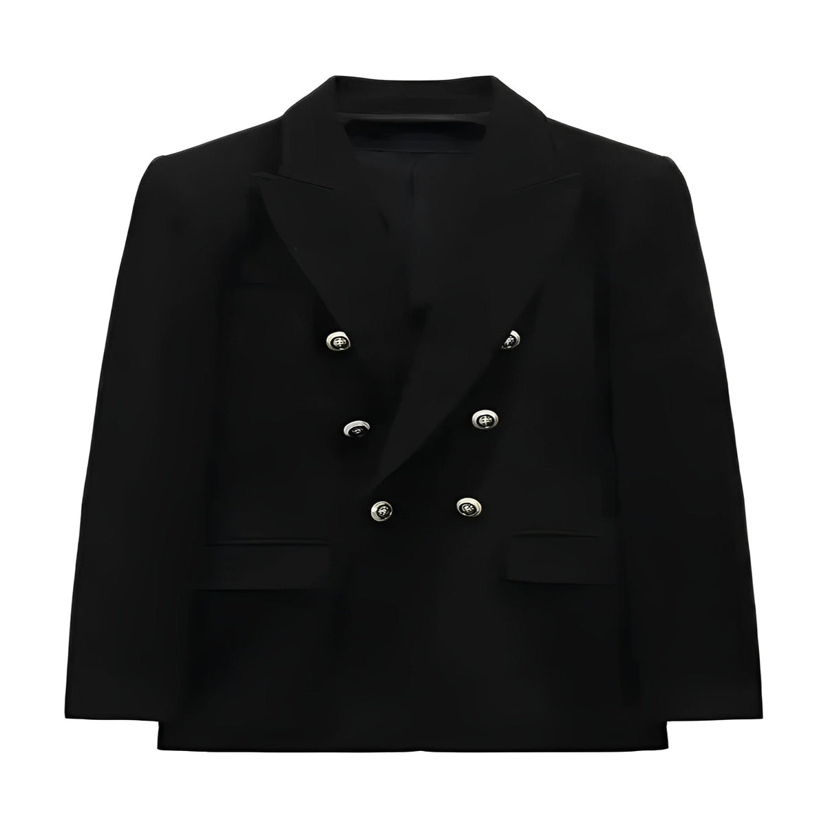 Women's Long Sleeve Button Front Blazer with V Neck  Design