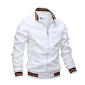 Men's Zip Front Bomber Jacket with Lightweight Design