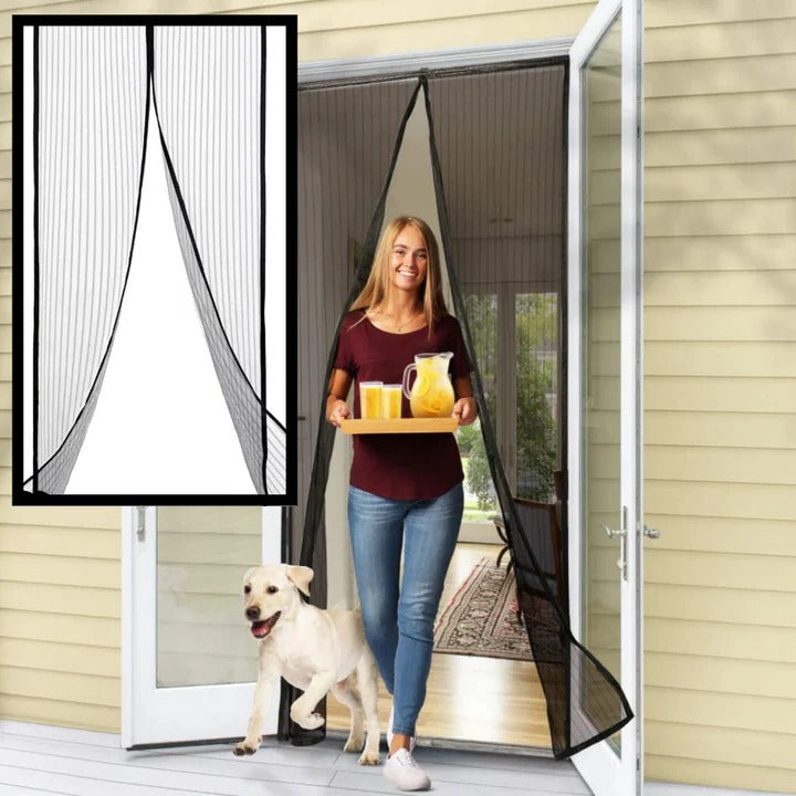 Magnetic Mesh Screen Door with Self Closing Design