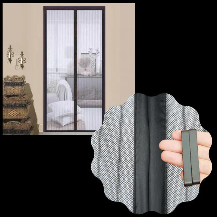 Magnetic Mesh Screen Door with Self Closing Design