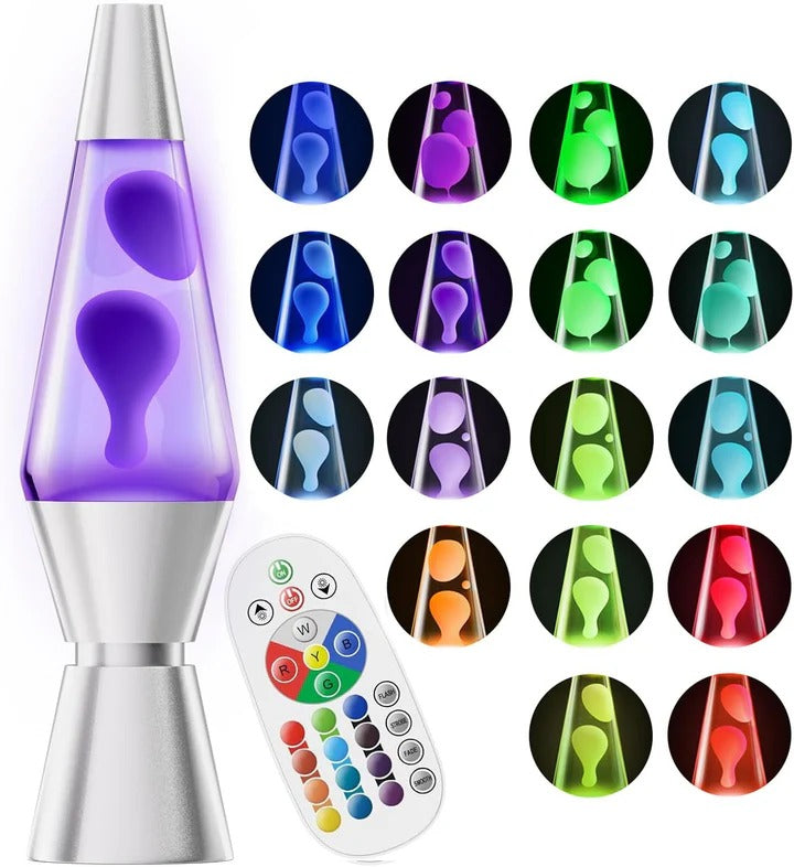 Motion Lava Lamp with Color Changing Wax Flow