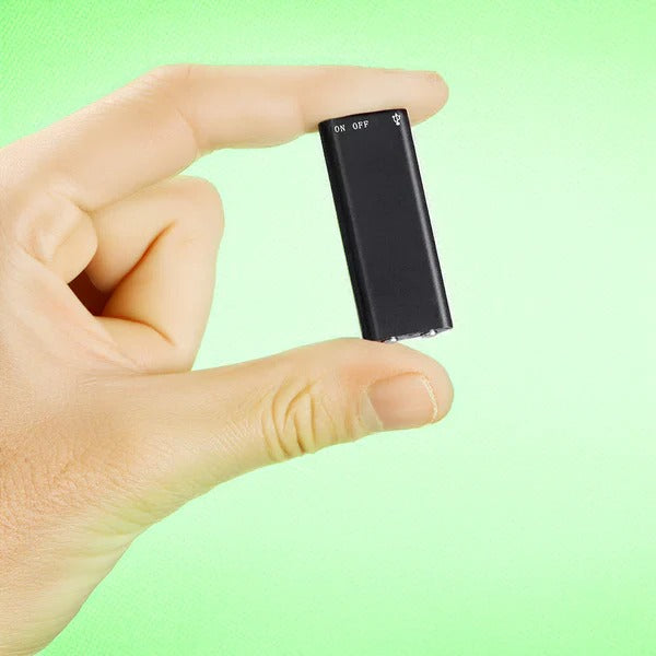 Compact Voice Activated Audio Recorder with Memory Storage