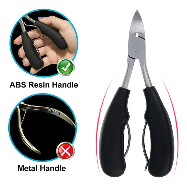 Wide Jaw Nail Clippers for Thick Nails with Built In File