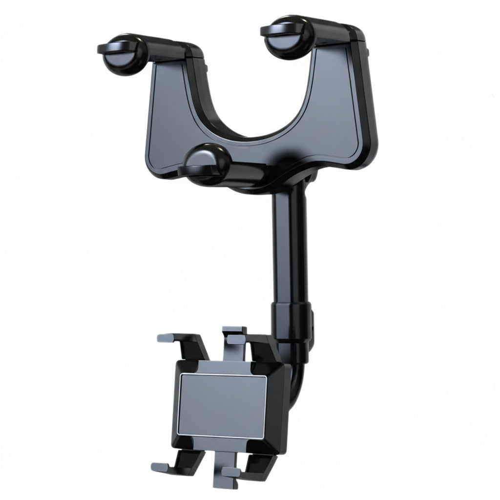 360 Degree Rotatable Car Phone Holder for Rear View Mirror