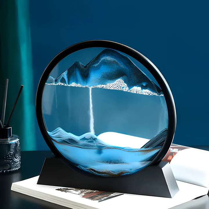 Dynamic Sea Sand Art with Moving Sand Design
