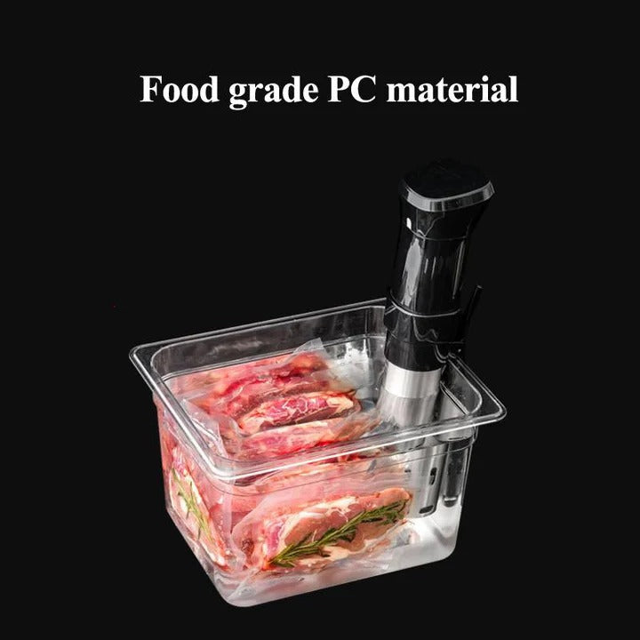 Sous Vide Cooking Container with Lid for Precision Temperature Control