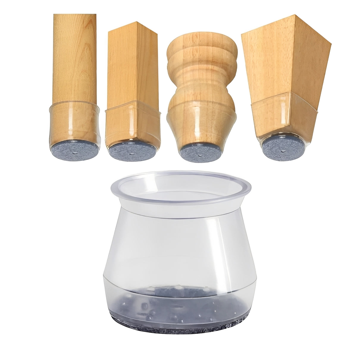 Furniture Leg Floor Protectors, Set of 8