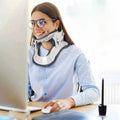 Cervical Neck Traction Device with Adjustable Height and Heat Settings