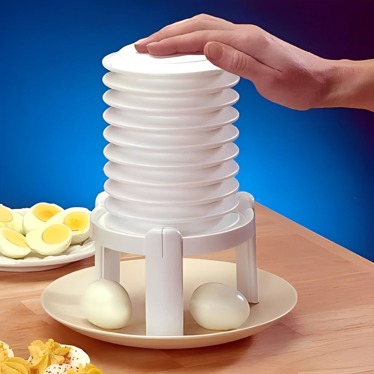 Manual Egg Peeler Tool, Press and Release Shell Remover for Hard Boiled Eggs