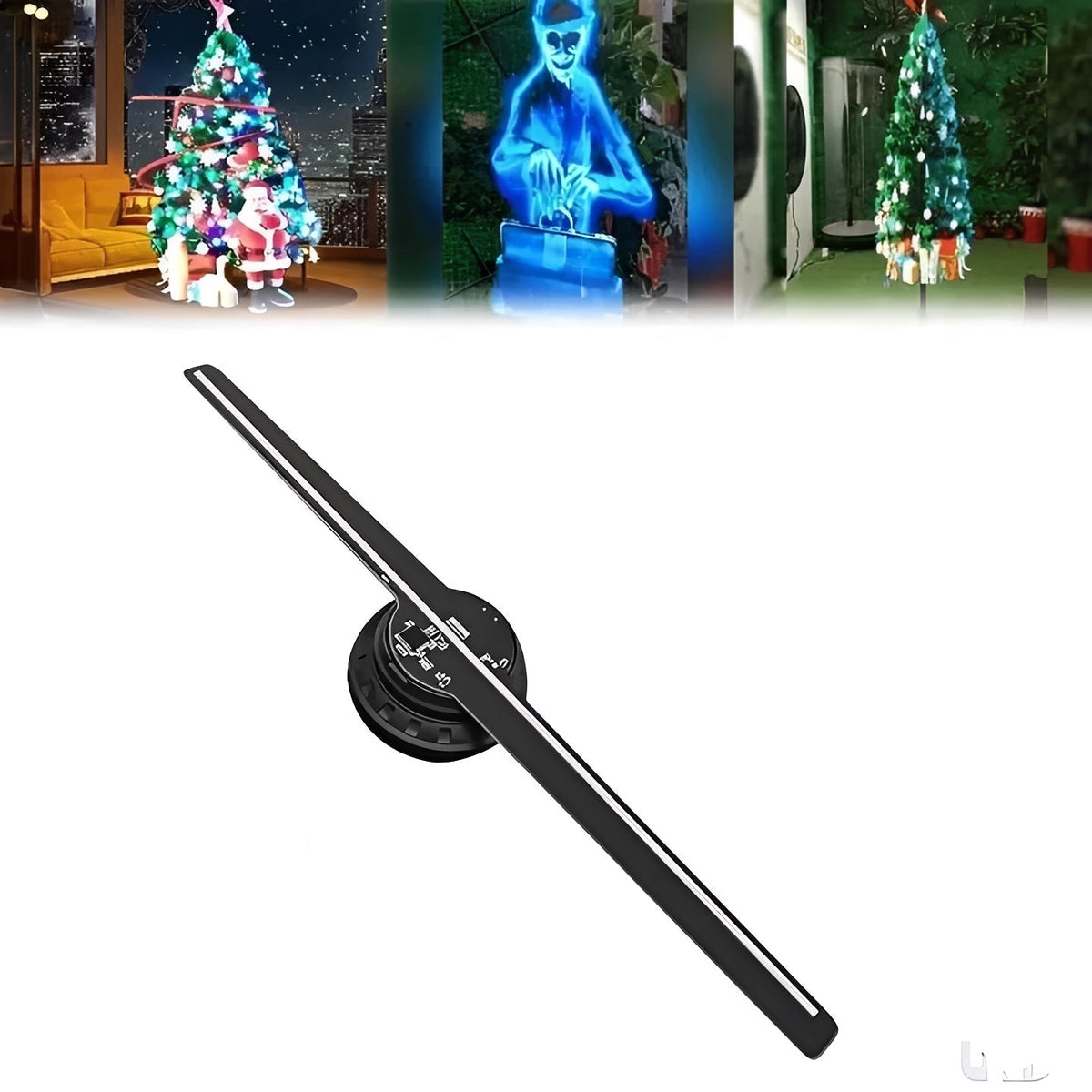 LED Hologram Fan Projector with 3D Display