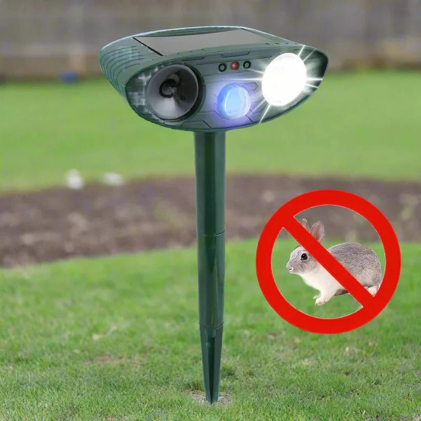 Outdoor Solar Powered Rabbit Deterrent with Motion Detection