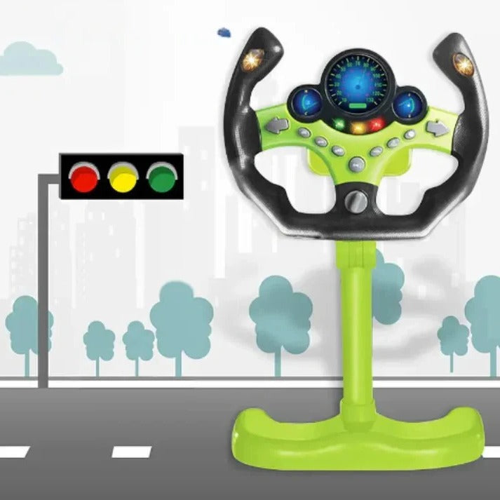 Interactive Toy Steering Wheel with Lights and Sounds for Kids
