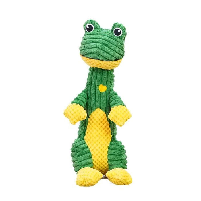 Reinforced Squeaky Plush Dog Toy with Durable Stitching