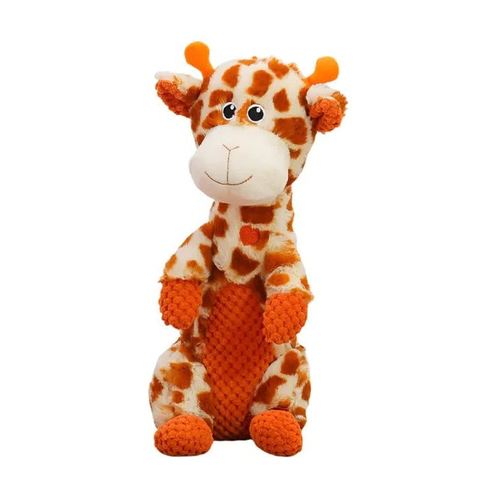 Reinforced Squeaky Plush Dog Toy with Durable Stitching