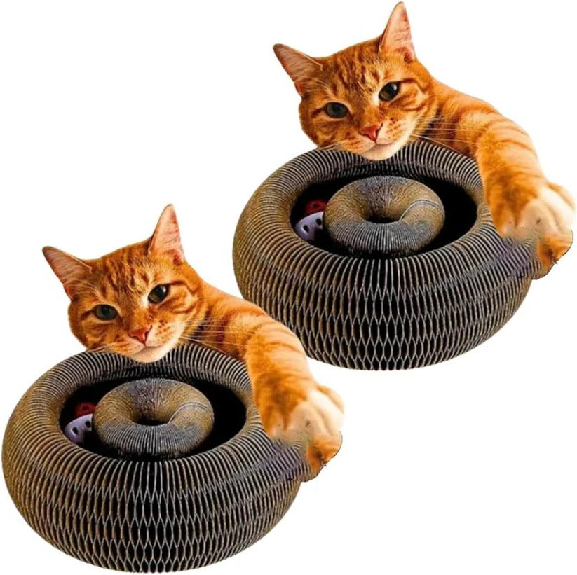 Recyclable Cat Scratching Pad with Ball Toy, Set of 2