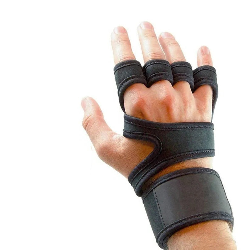 Open Back Fingerless Gloves with Flexible Fit