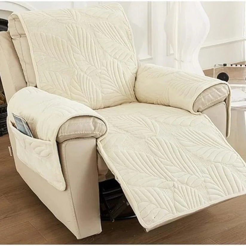 Patterned Stretch Recliner Slipcover with Full Coverage