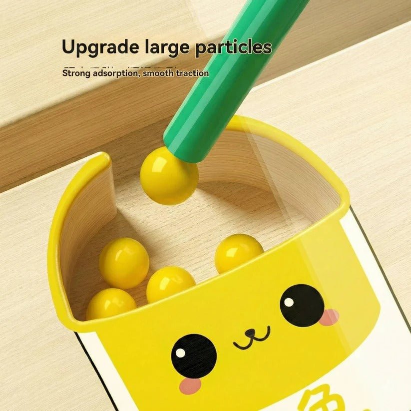 Wooden Magnetic Maze Puzzle Board for Kids with Color Sorting and Montessori Pen