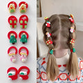 Holiday Elastic Ponytail Hair Ties Set for Kids, 10 Pieces