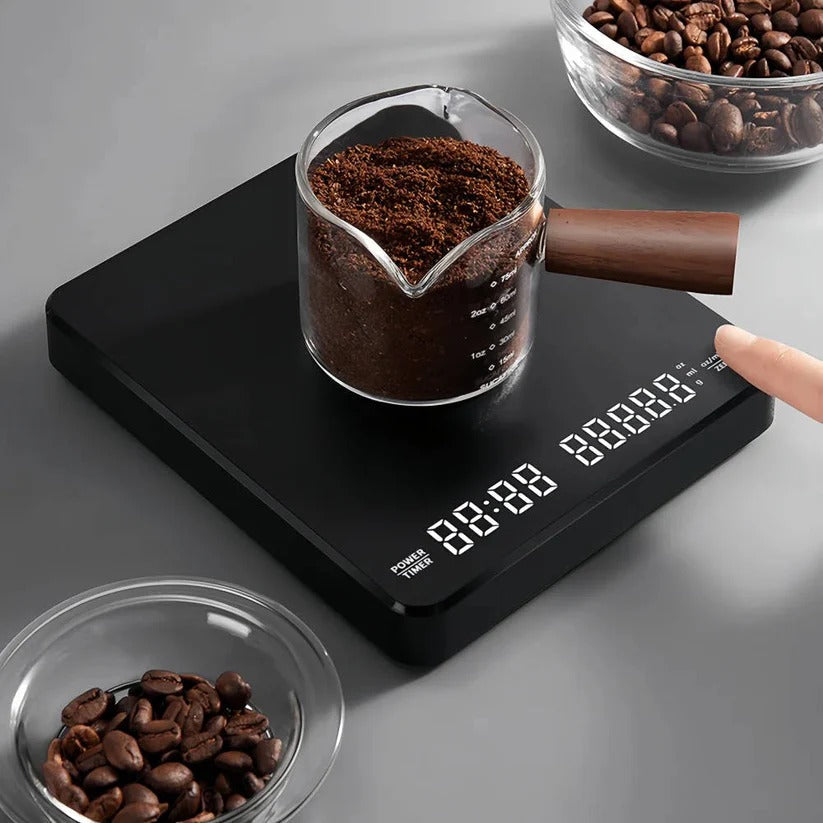Coffee Scale with Timer and Drip Mat, 3kg Capacity with Built In Timer