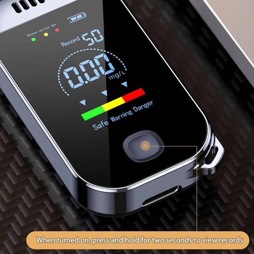 Breathalyzer with LCD Display and Non Contact Sensor Technology