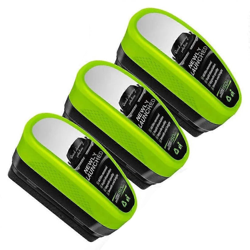 Car Window Glass Cleaning Brush with Oil Film Coating, Set of 3