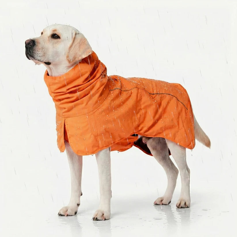 Waterproof Windproof Dog Rain Jacket with Reflective Full Body Coverage