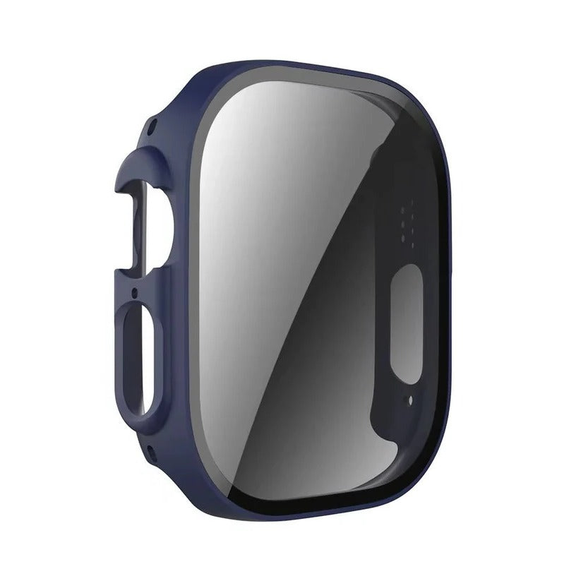 Anti-Spy Tempered Glass Screen Protector with Protective Case for Apple Watch