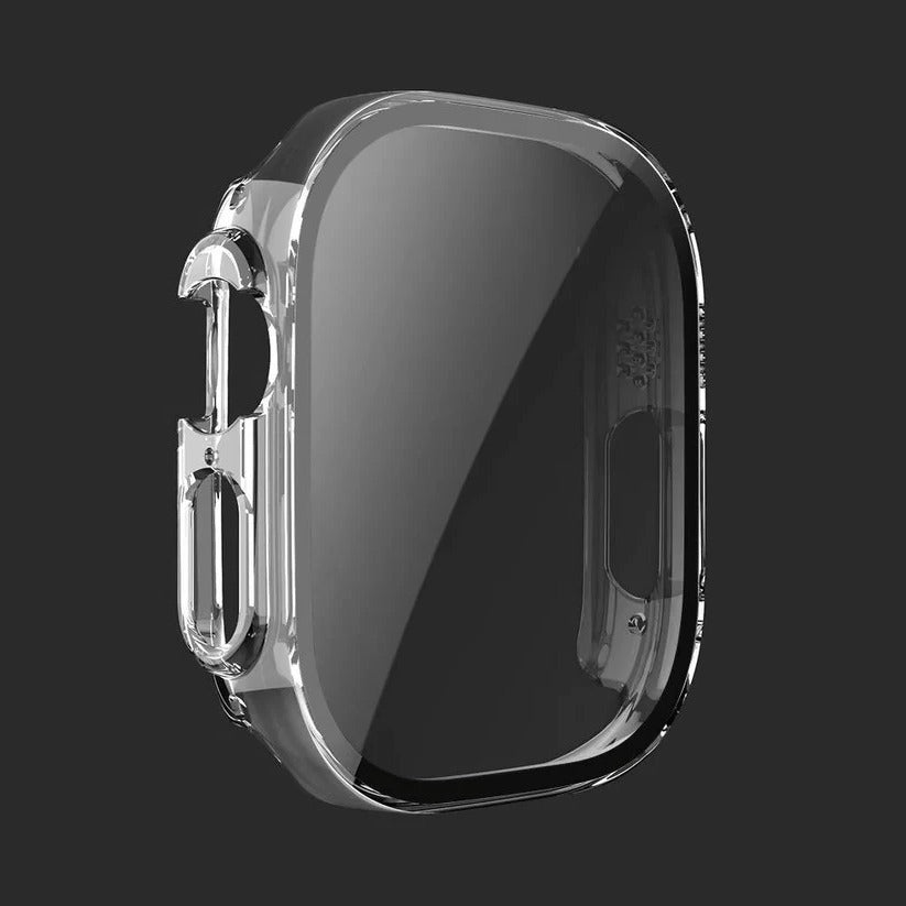 Anti-Spy Tempered Glass Screen Protector with Protective Case for Apple Watch