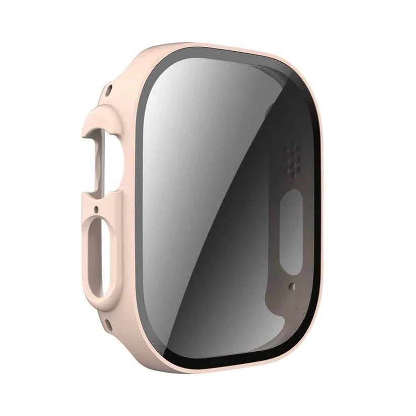 Anti-Spy Tempered Glass Screen Protector with Protective Case for Apple Watch